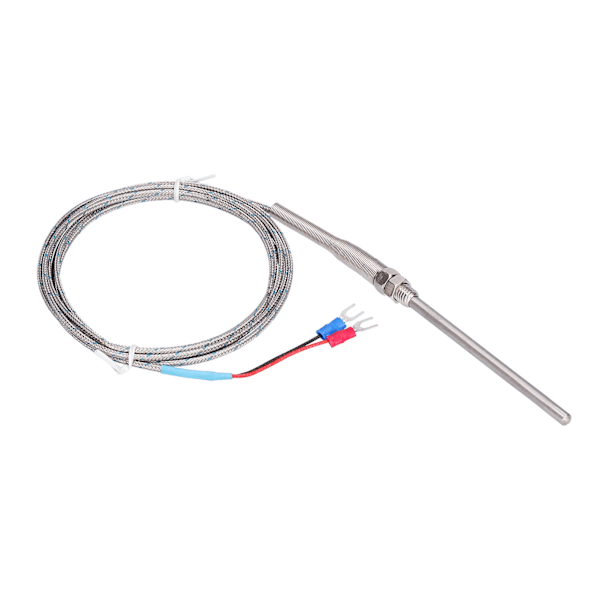 K Typ Temp Termoelement Temperatursensor Termisk sond Rostfritt stål 0~600℃ WRNT187(Röd Svart Linje Typ 4 Meter)