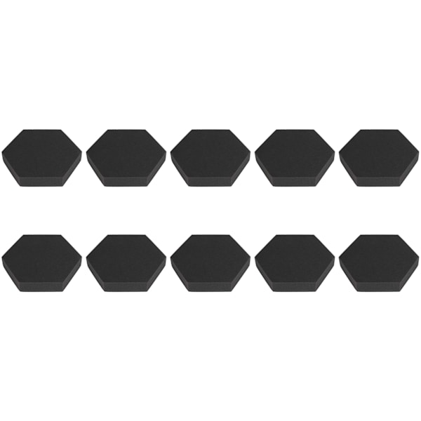 10 stk hexagonale akustiske skum brandhæmmende højdensitet dekorative lydabsorberende vægpaneler