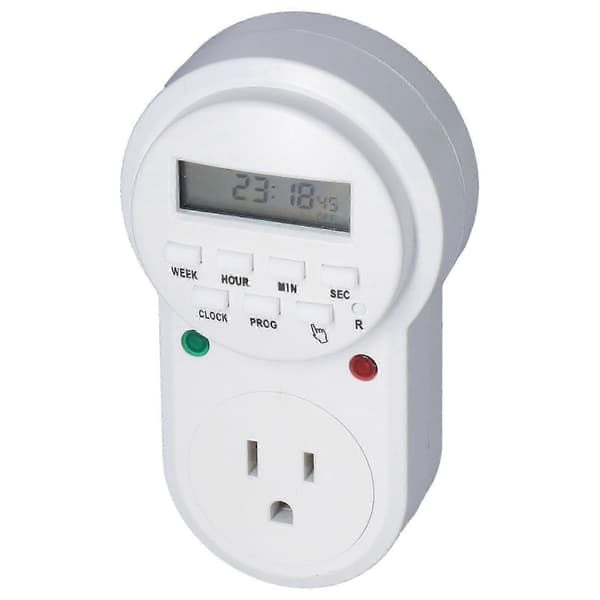 Digital programmerbar timer Kompatibel med stikkontakter, lamper og husholdningsapparater