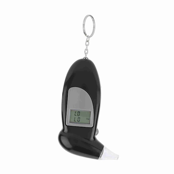Digital LCD-skärm Alkohol Breath Tester Bärbar Nyckelring Breath Analyzer 50st Munstycke