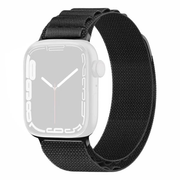Apple Watch Series 8 (41 mm) nylonrem Sort Størrelse: M Svart black