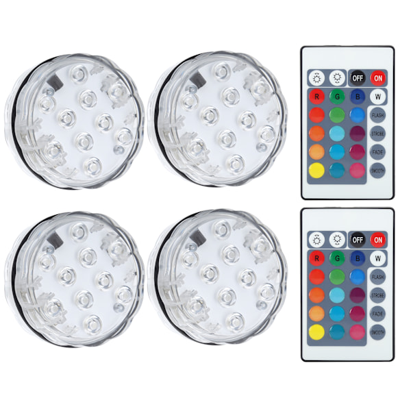 RGB-LED-upotusvalot vedenalaiset vedenpitävät valot kaukosäätimellä uima-altaan sisustukseen