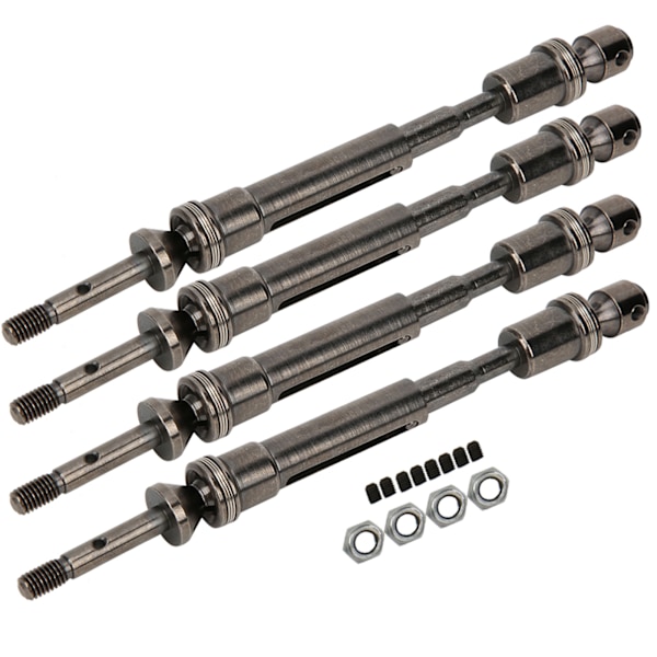 För Traxxas 1/10 Slash 4x4 SLA017 SLA018 Fram och bak transmissionsaxel i metall