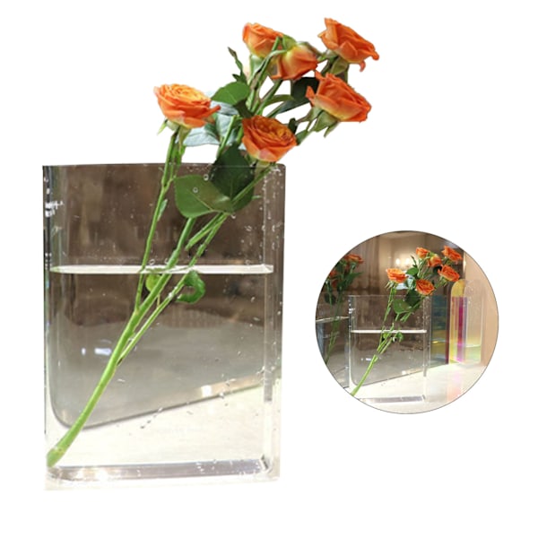 Bokvas för blommor Estetisk rumsinredning Konstnärlig kulturell smak Dekorativ bokform Blomvas för hemmets kontorsrum Transparent (vita tecken)