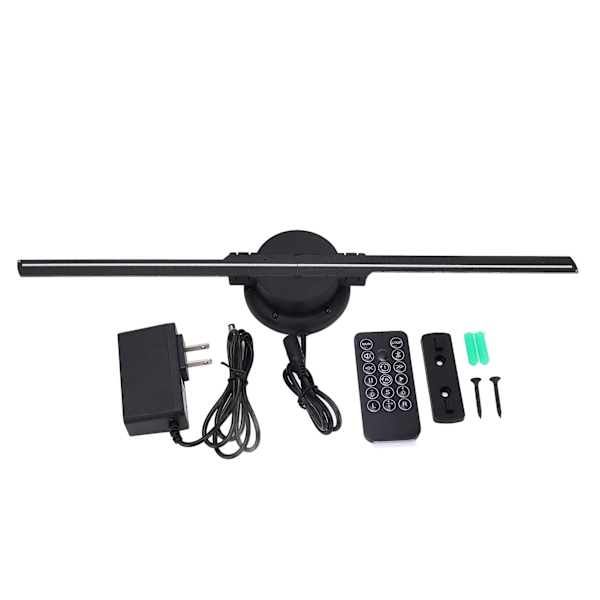 3D-hologramvifte 256LED 400x400mm WiFi-fjernkontroll 3D-hologram-projektor Reklameskjerm 100‑240V Amerikansk plugg