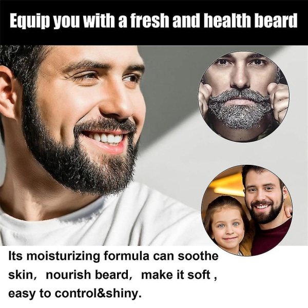 1/2 stk skjeggrens for menn Reduser kløe tørrhet Reparasjon skadet skjegg 1pcs