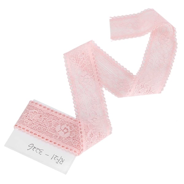 Blondebånd Pink Bølgemønster Nylon Dekorativ Kant Syartikler 3 cm Bred 10 Yards Lang
