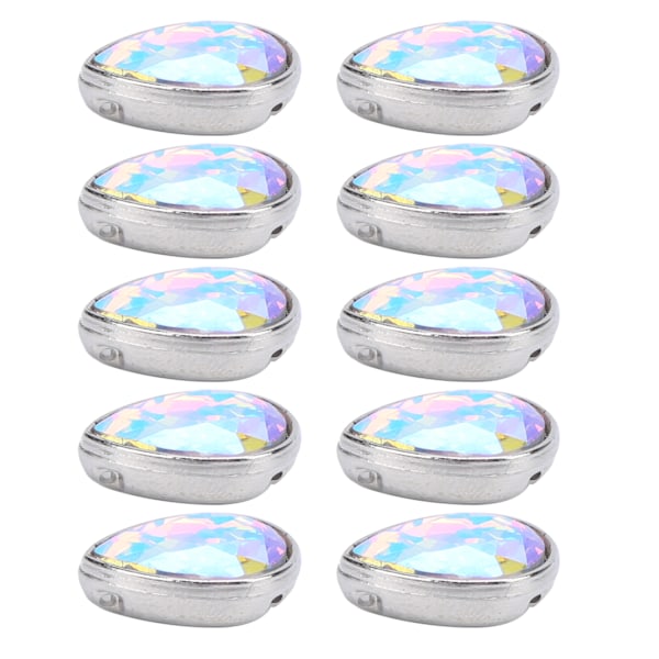 10 st Strass Patchbara Stilfulla Ljusa Kantade Klo Strass för DIY Handgjord Dekoration AB Färg