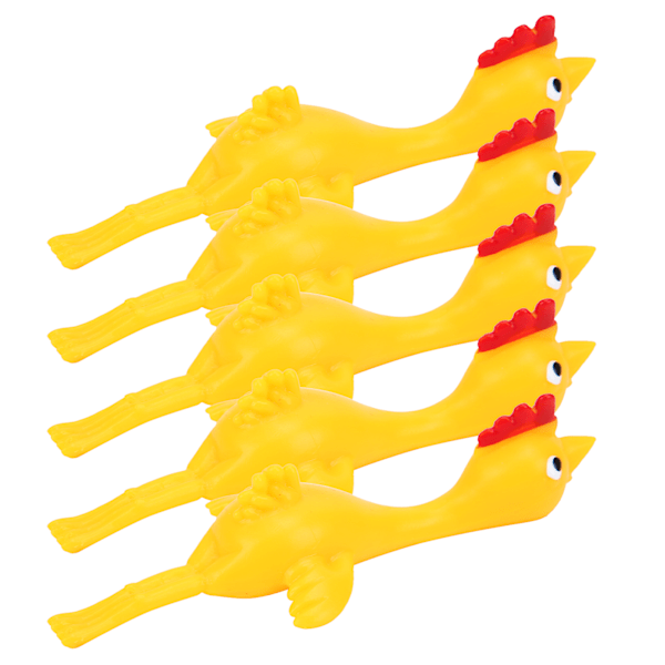 5 stk Kyllingfingre Stretchy Legetøj Sjov Elastisk Kylling Legetøj til Børn Småbørn Kylling Stretchy Legetøj