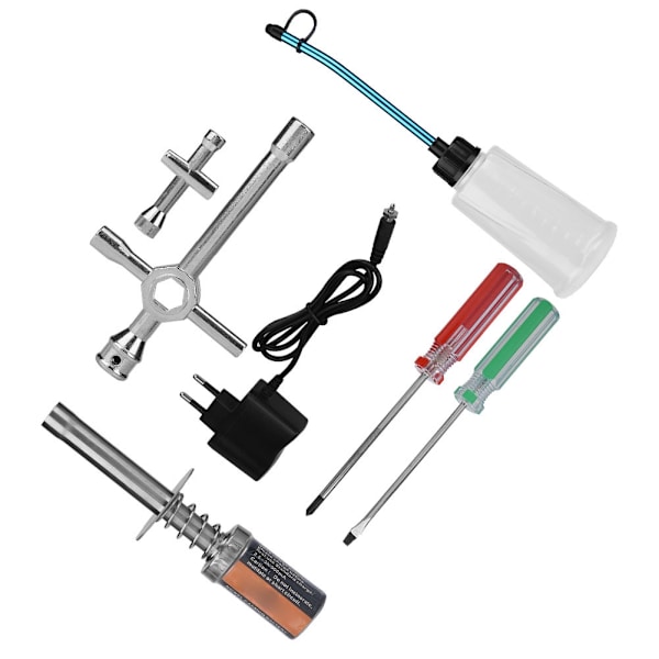 RC Nitro Starter Kit Glödstift Tändare med laddare RC Truck Buggy Car för HSP redcat (EU Plug)
