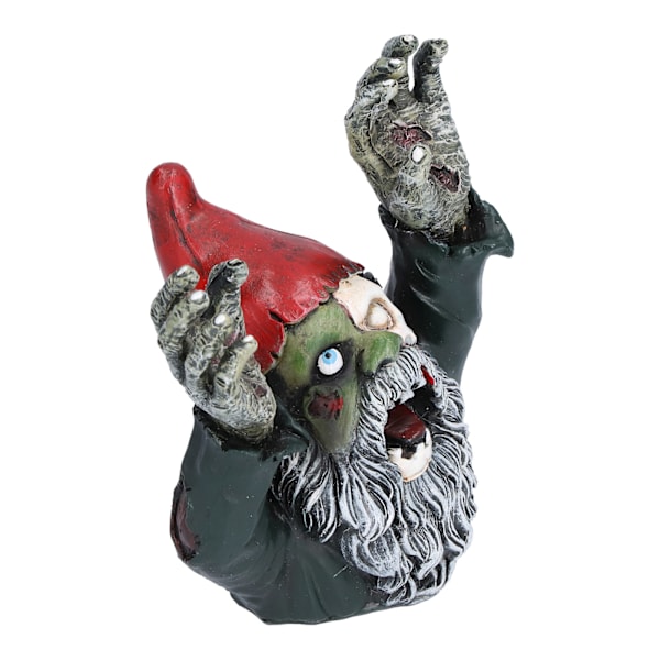 Zombie-kääpiöpuutarha-patsas Skulpttuuri Paha pelottava ulkona Halloween-koriste koriste