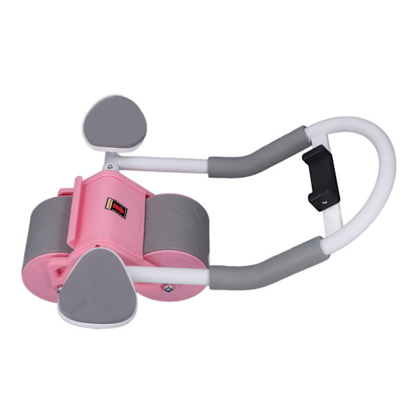 Abdomen Roller Träningshjul Automatisk Rebound Abdomen Roller med telefonfäste för gravid kvinna Rosa