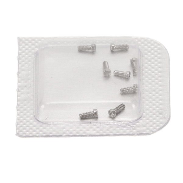 8st mikroklocka reparationsskruvar i rostfritt stål klocka bakstycke skruvar för Ballon Bleu hane 1 X 1,4 X 3,2 mm