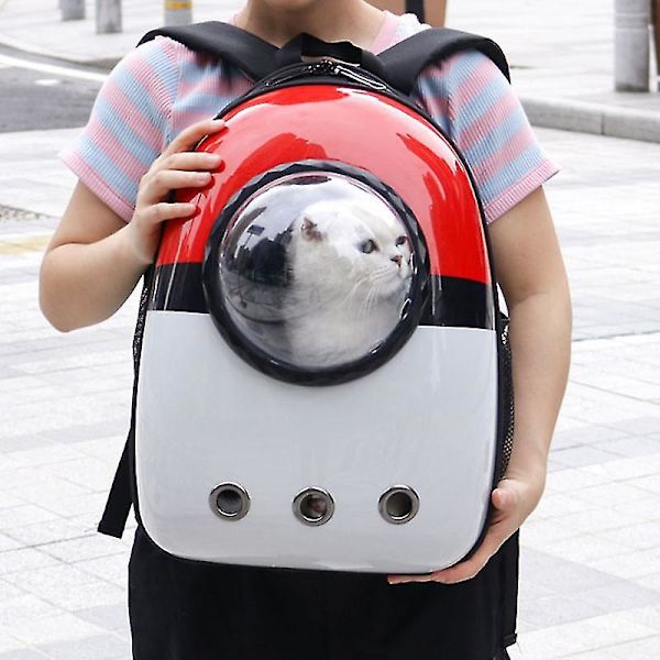 Udendørs Astronaut Boblevindue Kæledyrsrygsæk til Kat Hund - Høj Kvalitet Åndbar Rumkapsel Bærer Grå M D