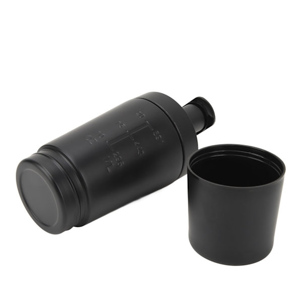 Shakerflaske Proteinshaker med vægt i rustfrit stål Bærbar shakerkop med trådpisk til proteinblanding Pre Workout Sort 600 ml