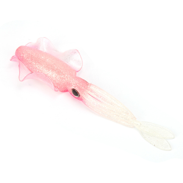 Lysende UV Bleksprut Fiskesluk bleksprut Mykt agn Fiskesluk Silikon Wobbler Agn TackleLuminous Pink