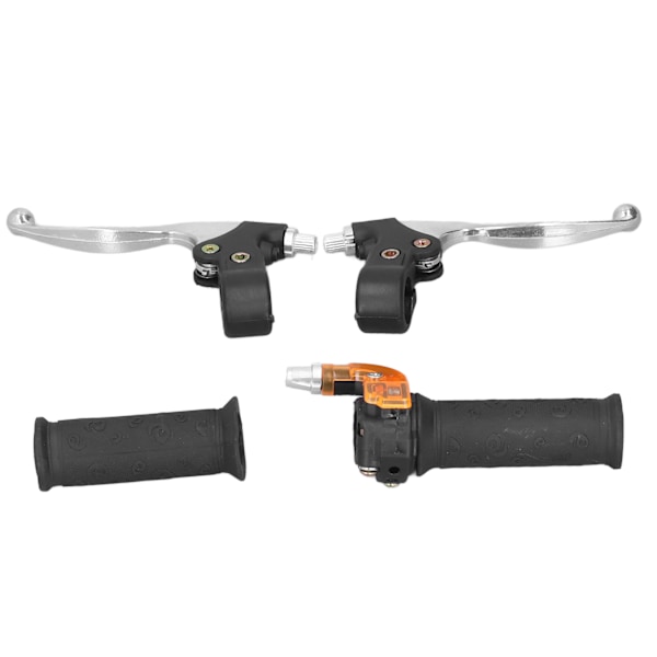 22mm Motorcykel Vridgasreglage Handtag Broms Spakar Set Vänster Höger för 47cc 49cc 2-takts Dirt Bike