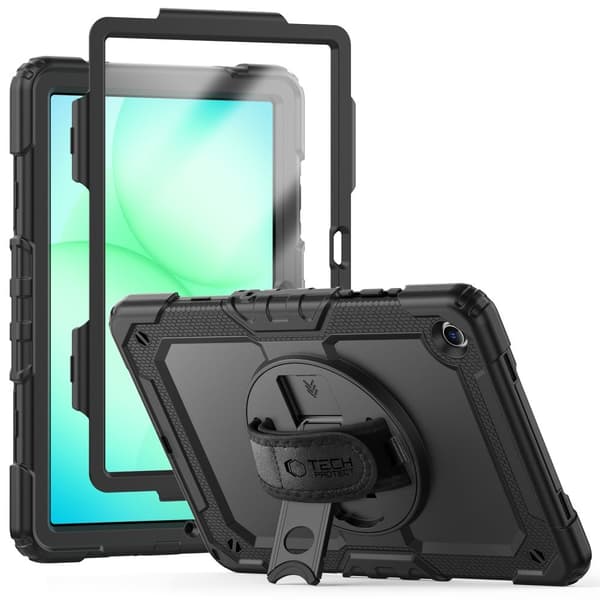 Tech-Protect Galaxy Tab A11 Plus / A9 Plus -suojakuori 360 Solid Musta 470