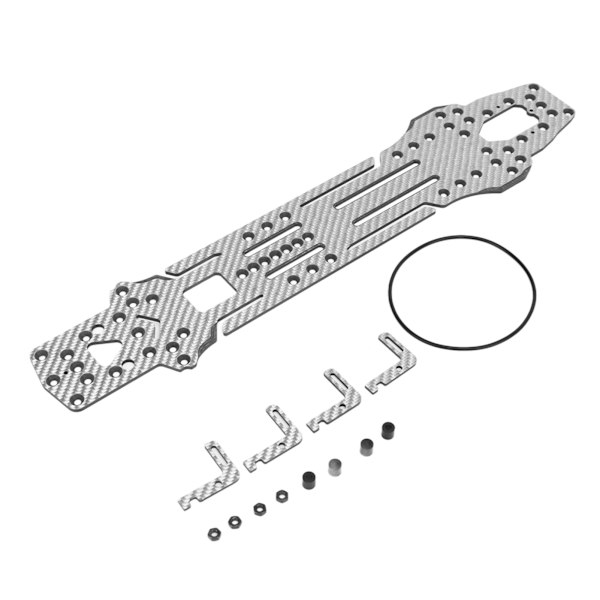 RC Chassis Batterifeste Sett Forbedre Ytelse Karbonfiber RC-tilbehør for 3 Racing D5V2 1: 10 Driftbil Sølv SSG