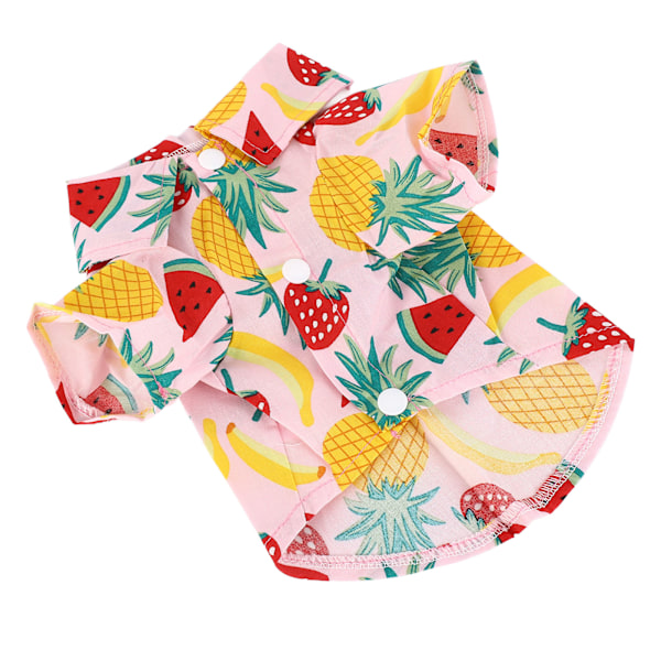 Hundskjorta Hudvänlig Andas modetvättbara husdjurskläder för vårsommar XZCS13 Ananas Rosa S