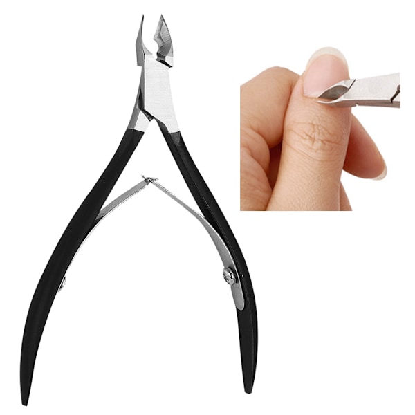 Negle i rustfrit stål Saks til død hud Hård hud Hangneglefjerner Negleklipper Clipper Manikyrværktøj Sort