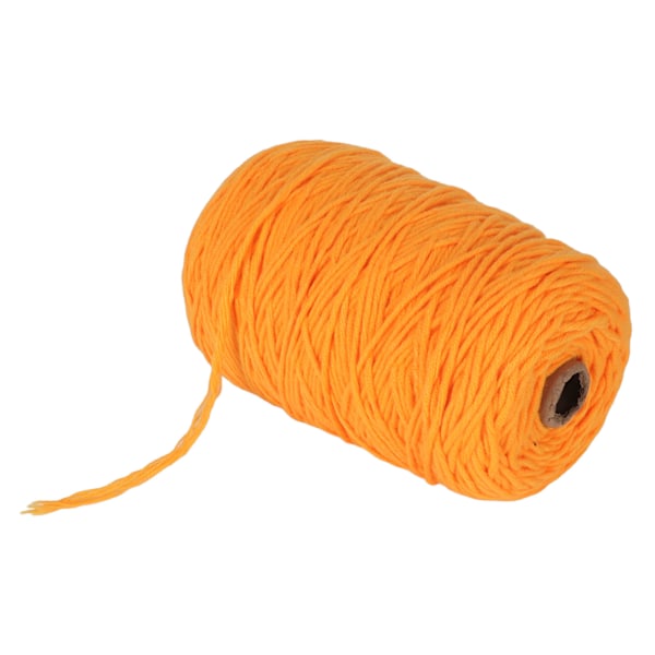 Tuftgarn Orange 400m Lång 0,5cm Bred Krympresistent Bomull Polyester Mattstickgarn för Hantverk DIY Vävning