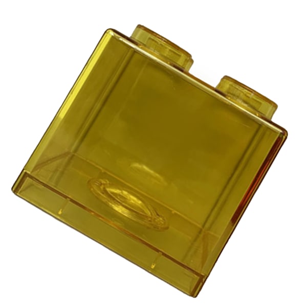 Läpinäkyvä Raha-astiakokoelma Rakennuspalikka Design Suorakulmainen Läpinäkyvä Kolikko Säästölaatikko Lapsille Pojille Tytöille Keltainen 8,9x8,9x9,2cm / 3,5x3,5x3,6in