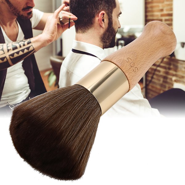 Nakkebørste Hårrensing Barbering Styling Salongverktøy med trehåndtak Burlywood