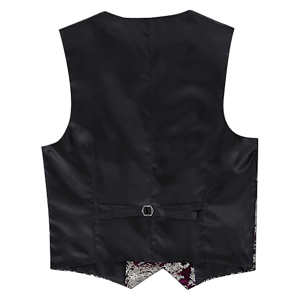 Herr Tryckt V-ringad Business Casual Kostym Väst - 6 Färgalternativ