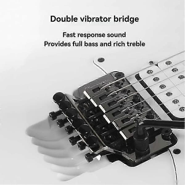 Elgitarr Dubbelvibratorbrygga Vibratosystem Gitarr Dubbelvibratorbrygga Strängplatta Silver