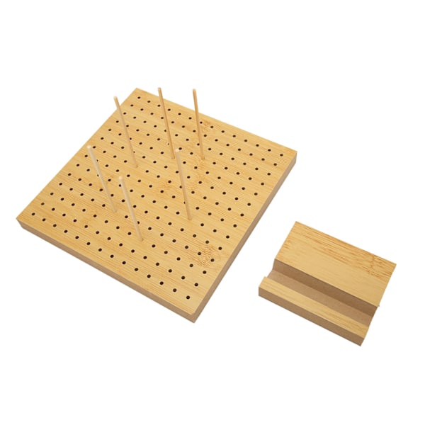Hekleblokkeringsbrett med 6 pinner 3mm Hulldiameter Tetragonum Tre Hekleblokkering for Nybegynnere Mødre S