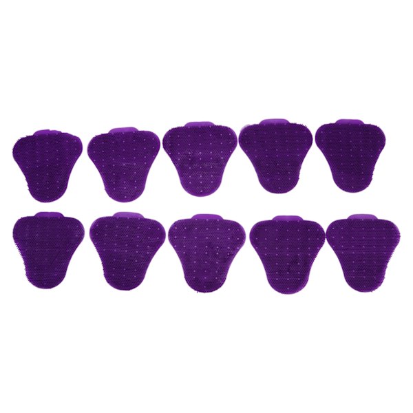 10 st Urinal Screen Deodorizers Triangle Anti Splash Deodorizer Doftande Urinal Screen Mat för toalett Lila