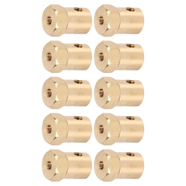 Hexakobling 6mm messing fleksibel koblingsled til RC bildæk Aksel 10 stk