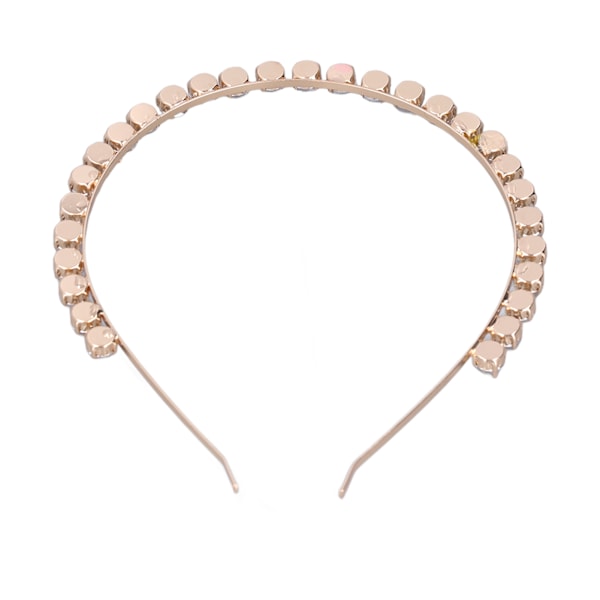 Hårband med strass, elastiskt, justerbart, utsökt, elegant kristallhårband för bröllop, dansfester, fotorekvisita, vit