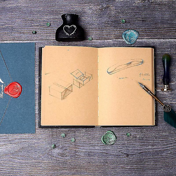 Håndlavet 3D Drageresinomslag Notesbog - Deluxe Ilddrage Design