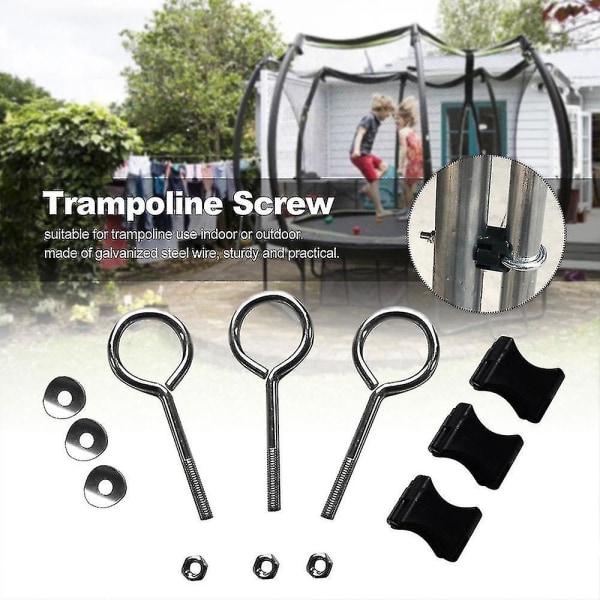 12 pakke runde trampolineskruer Skruer for å fikse trampolinetrampolintilbehør
