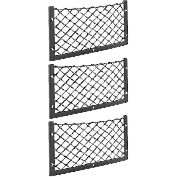 Bil Opbevaringsnet 3 Pak - Høj Elasticitet 36 x 18cm til Bagage, Magasiner - Varevogn Caravan Autocamper Lastbil T4 T5 T6