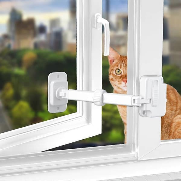 2 stk barnesikre vindussperrer, ventilasjonssperrer for UPVC-vinduer, ingen boring nødvendig