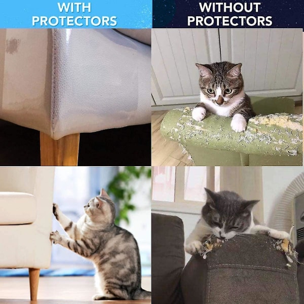 Cat Scratch Furniture Protector Tejp Anti Scratch Cat Avskräckande ark
