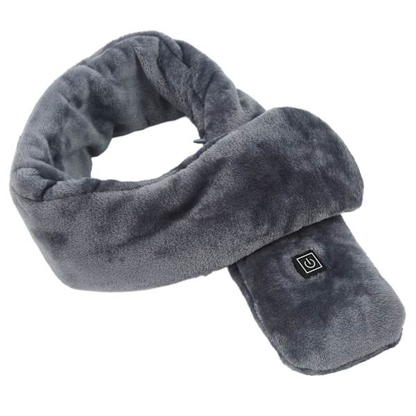 Uppvärmd Scarf USB Elvärme Scarf Tvättbar Temperaturjustering för kvinnor Män Vinter Håll nacken varm Mörkgrå