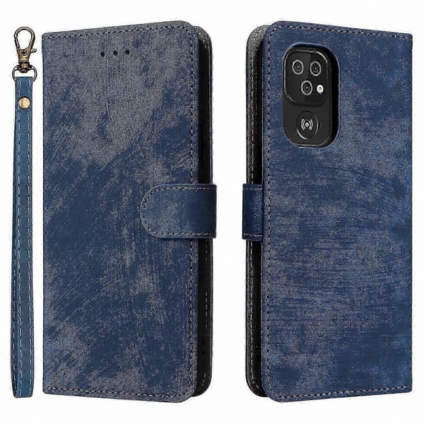 Doro 8100/8200 Plånboksfodral med stativ och rem, telefonfodral i PU-läder Blue