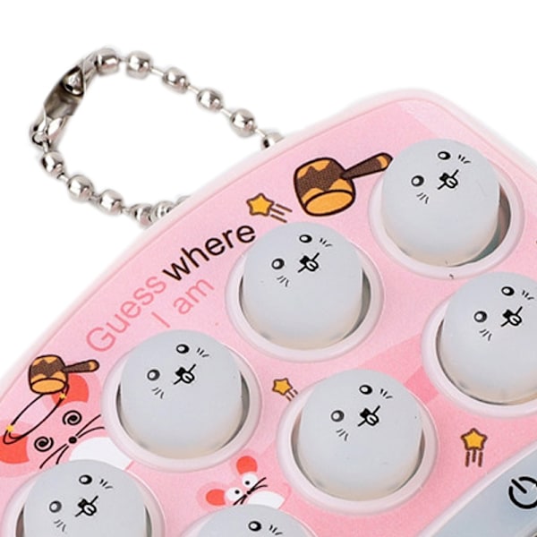 Hamster Button Toy Keyring Mini Hamster Memory Game Toy Elektronisk Hamster Button Game Machine Pink