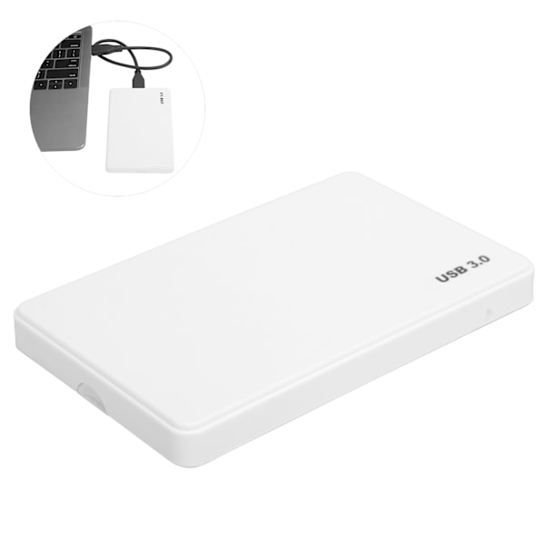 Extern hårddisk USB3.0 Mobil Disk 2.5 tum för Dator Bärbar Dator Datatillbehör Vit 500GB