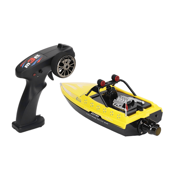 RC Boat Laddningsbar El Cool Utseende Anti Collision 80m Fjärrkontroll Båt för vuxna Barn Gul