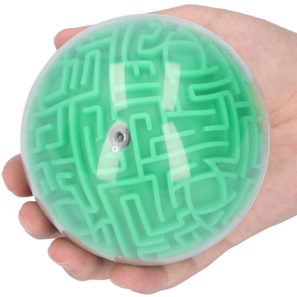 3D Maze Ball Brain Training Intellektuellt Pusselspel Leksak Underbar present till Kid BarnGrön