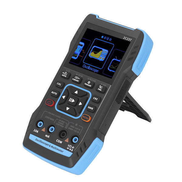 Oscilloskop Multimeter Signal Generator 3 In1 Dual Channel 2,8 tum HD LCD Digital Display Handhållet Oscilloskop med 10X sond