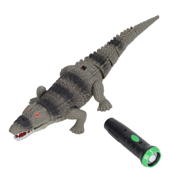 RC Crocodilian Toys Innovativ infraröd ljussensor Ljudeffekter Fjärrkontroll Simulering Crocodilian Model för vuxna