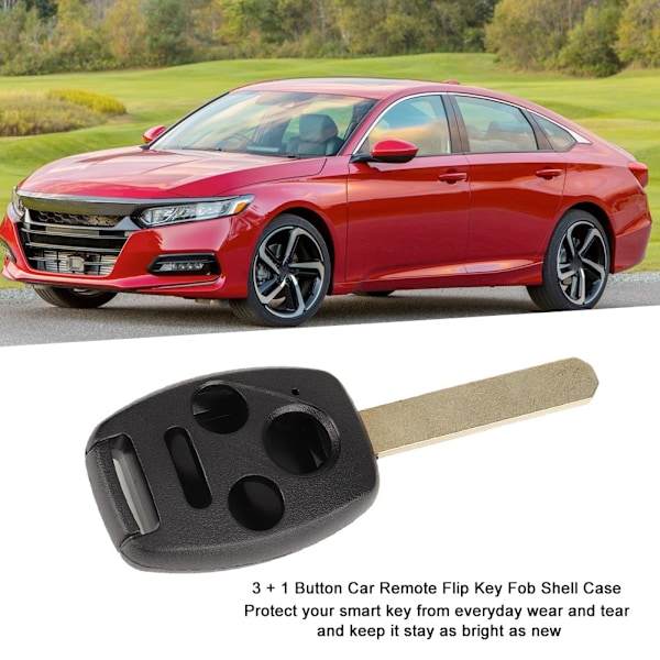 3 + 1-knapps bilfjärrkontroll nyckelbricka skal passar för HONDA Accord Civic CR-V Pilot
