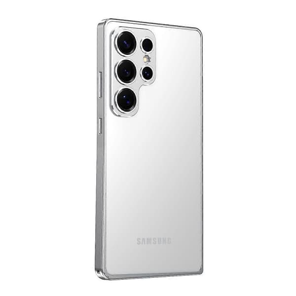 Kompatibel med Samsung Galaxy S25 Ultra Bumper Skal Legeringsramskydd med Linsram Silver