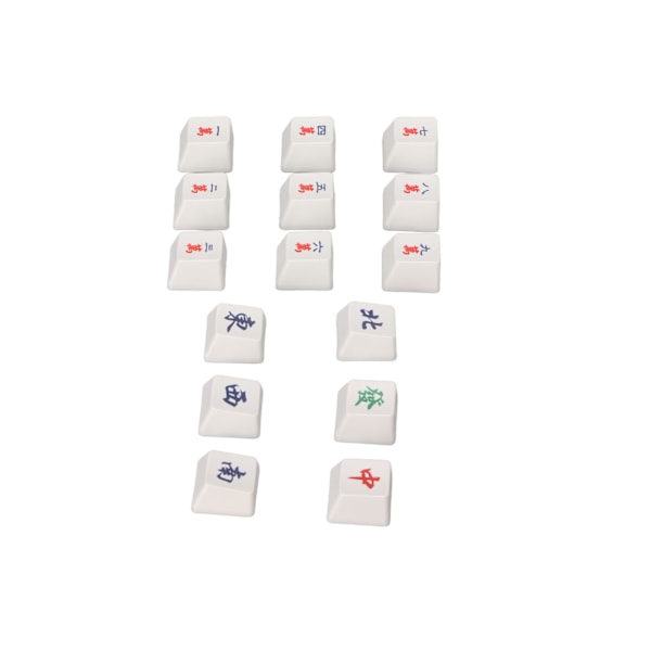 15 kpl Pelikäppä Mahjong-kuvio Cherry Height PBT Mekaninen näppäimistö Pelikäppä Henkilökohtainen kiinalainen tyyli